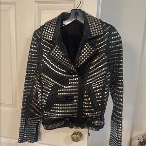 ALC Studded Black Leather Jacket